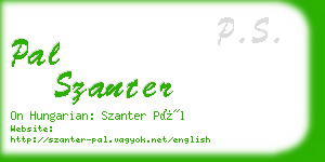 pal szanter business card